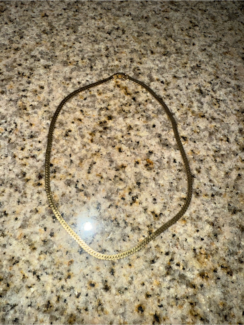 Monet Gold Flat Herringbone Necklace